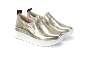 Sneakersy damskie na platformie Złoty