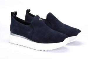Sneakersy damskie na platformie Granatowy