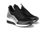 Sneakersy damskie Czarny + Srebrny