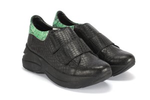 Sneakersy damskie Czarny + Zielony